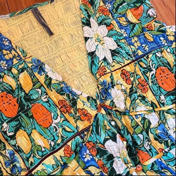 New Amthropologie Peregrine Flutter Sleeve Maxi Dress Size M - Picture 8 of 8